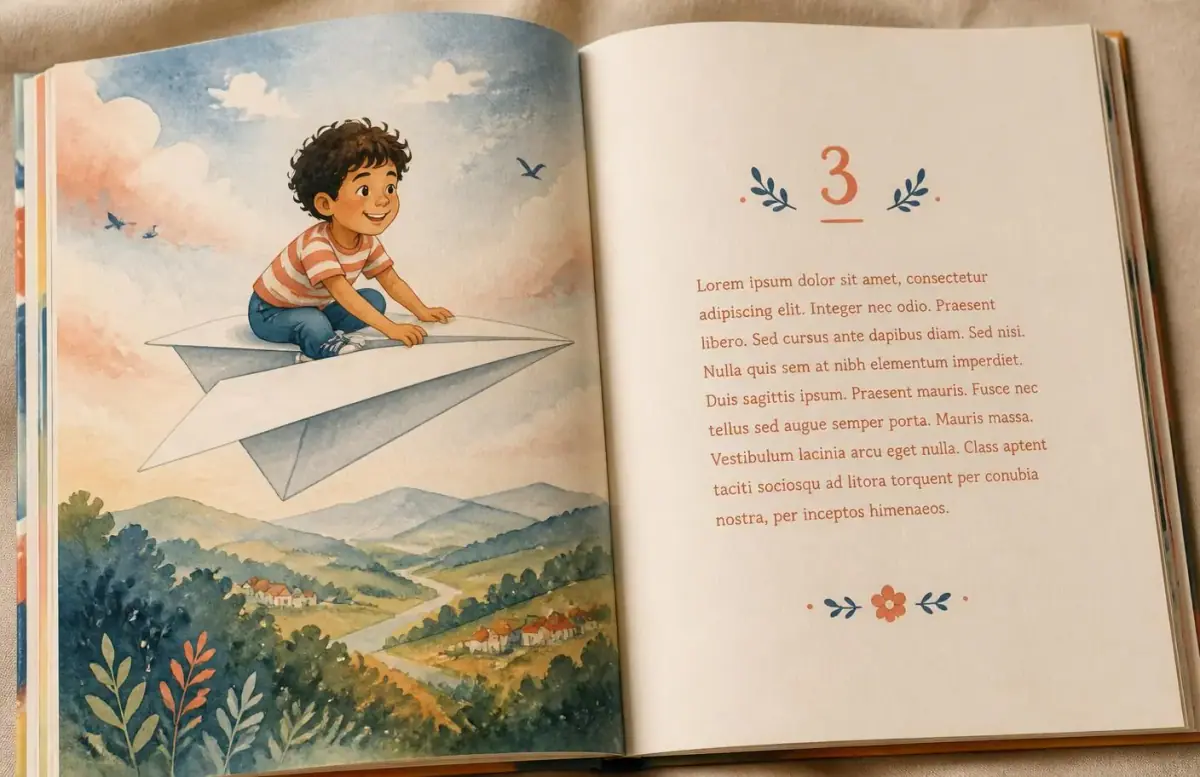Sample book spread